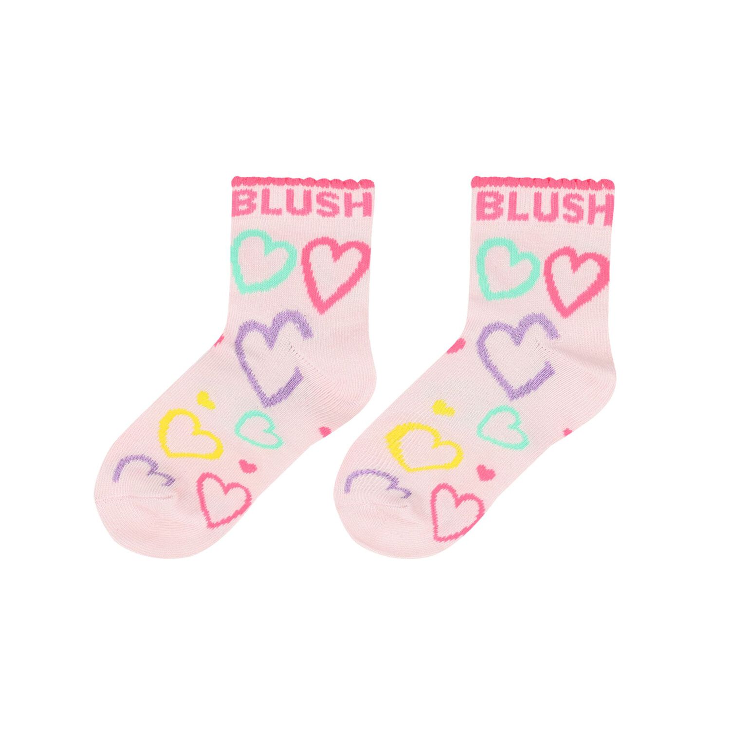 Girls Pink Logo Socks ( 2-Pack ), 1, hi-res image number null