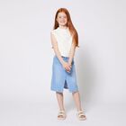 Girls Ivory & Gold Logo Top, 2, hi-res