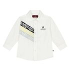 Younger Boys White Logo Shirt, 1, hi-res