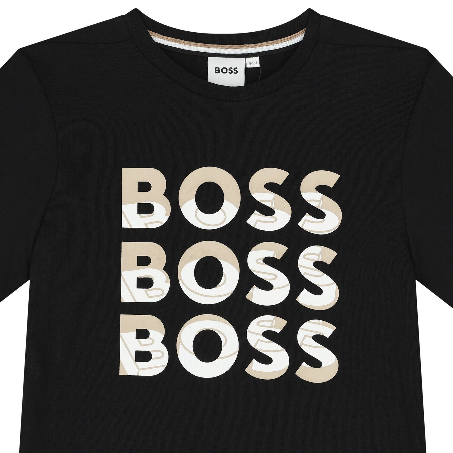 Boys Black Logo T-Shirt, 1, hi-res image number null
