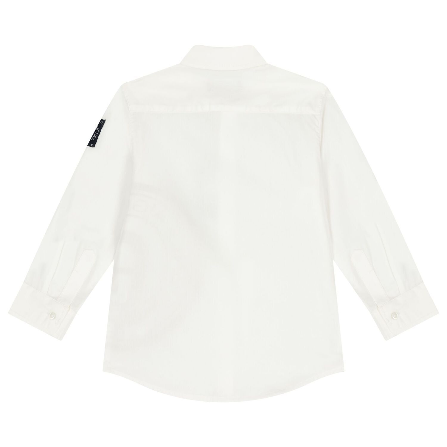 Boys White Logo Shirt, 1, hi-res