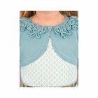 Girls Aqua Bolero Cardigan, 1, hi-res