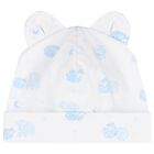 Baby Boys White & Blue Sheep Hat, 1, hi-res