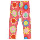 Younger Girls Pink Sun Leggings, 1, hi-res