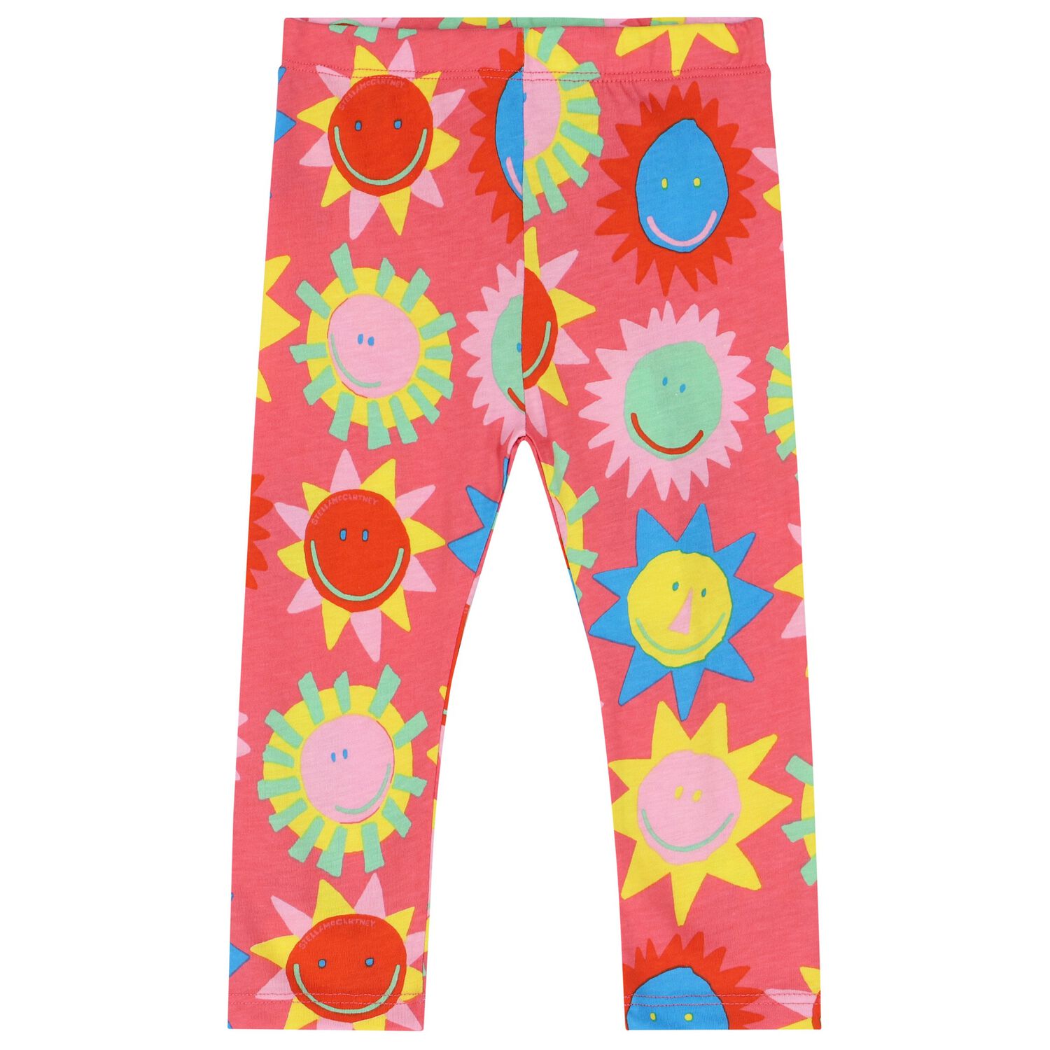 Younger Girls Pink Sun Leggings, 1, hi-res