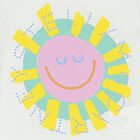 Younger Girls White Sun T-Shirt, 1, hi-res