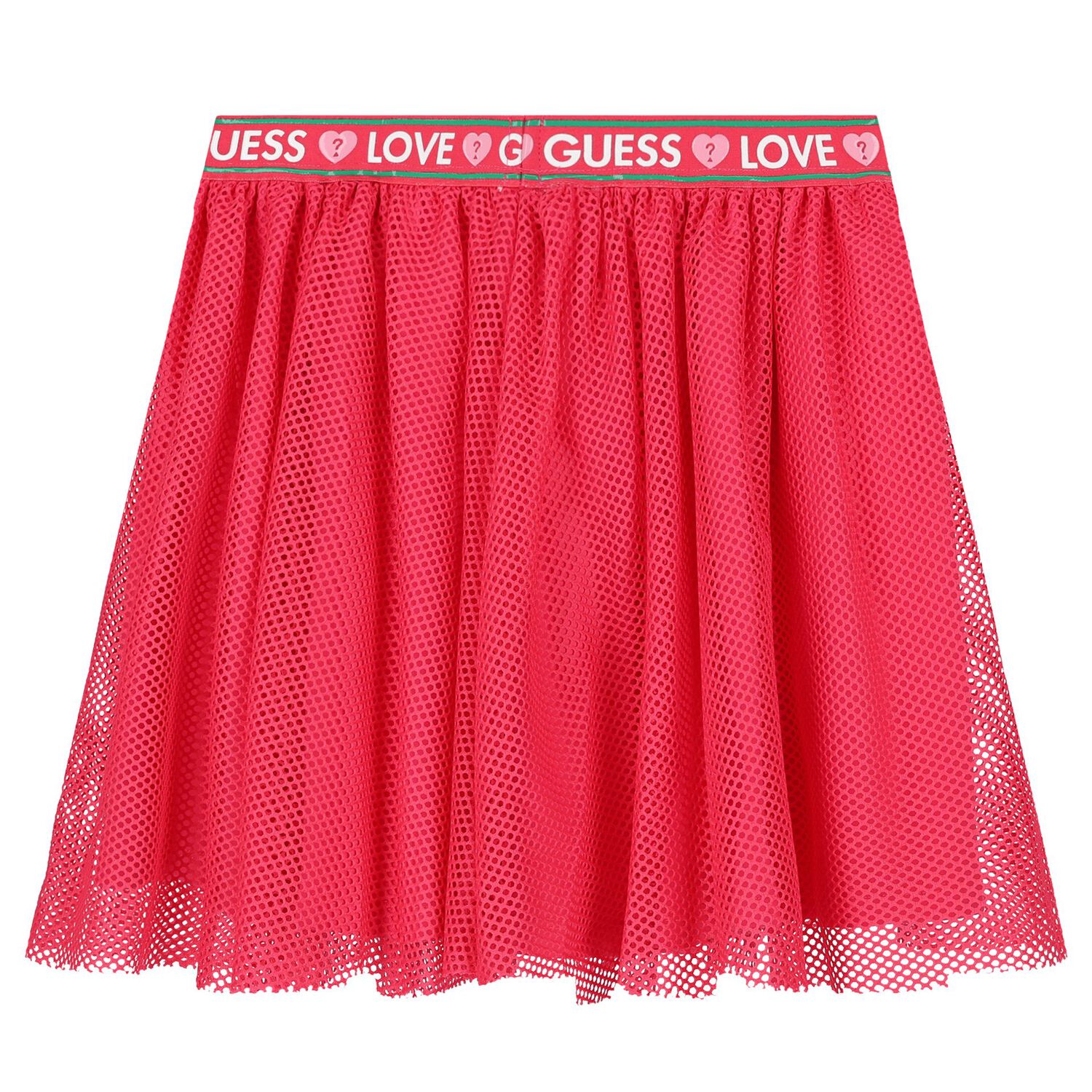 Girls Pink Logo Mesh Skirt, 1, hi-res image number null