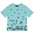 Boys Turquoise Logo T-Shirt, 1, hi-res