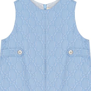 Blue GG Logo Baby Dungaree