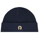 Baby Boys Navy Blue & Gold Babygrow Gift Set , 2, hi-res
