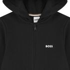 Boys Black Logo Tracksuit, 1, hi-res