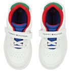 Boys White Logo Trainers, 1, hi-res