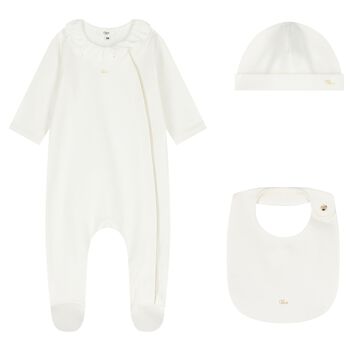 Baby Girls Ivory Babygrow Gift Set