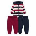 Younger Boys Red & Navy 3 Piece Tracksuit, 3, hi-res