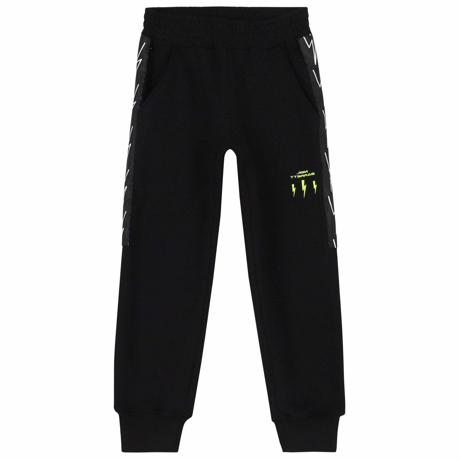 Boys Black Logo Joggers, 1, hi-res