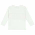 Girls Ivory Logo Long Sleeve Top, 1, hi-res