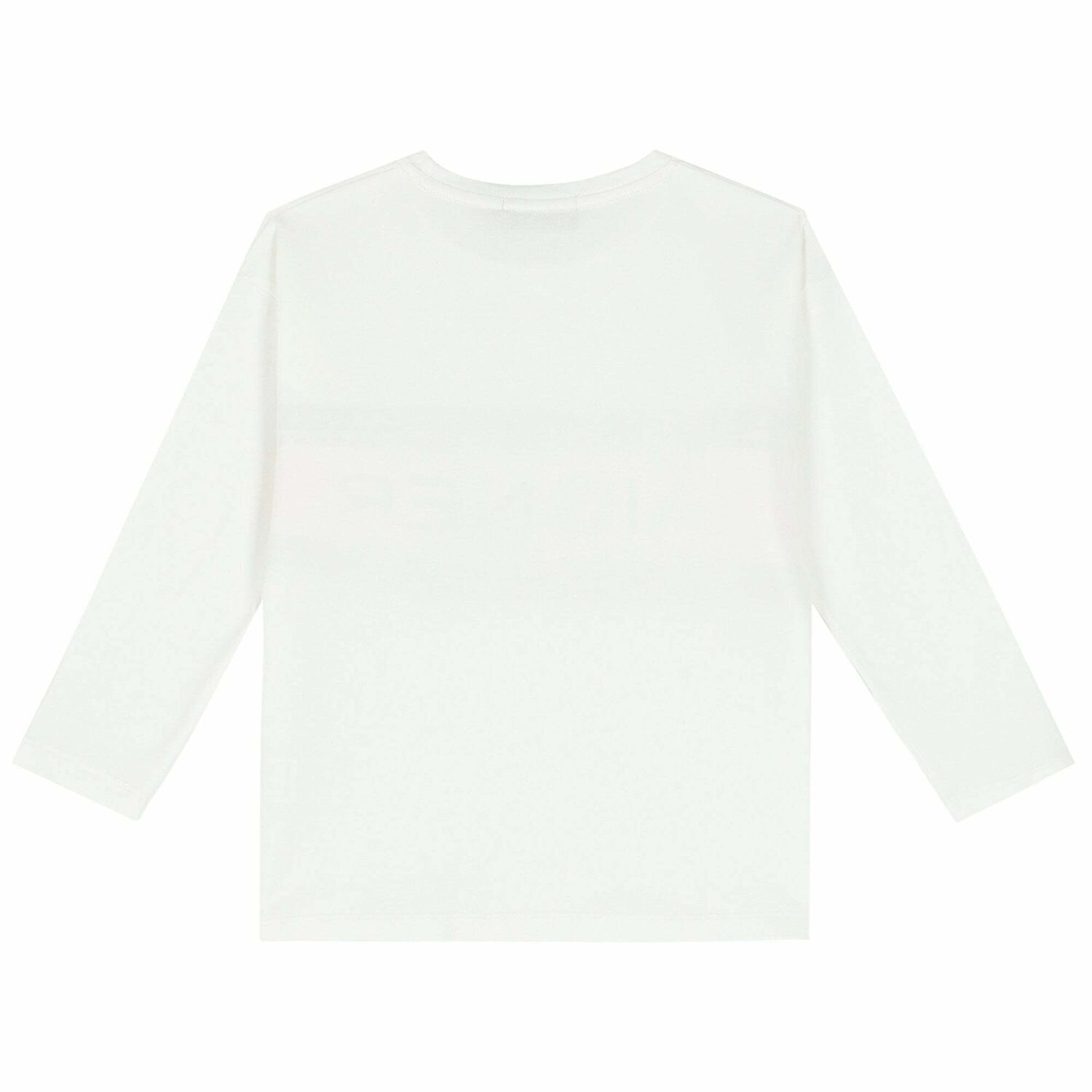 Girls Ivory Logo Long Sleeve Top, 1, hi-res image number null