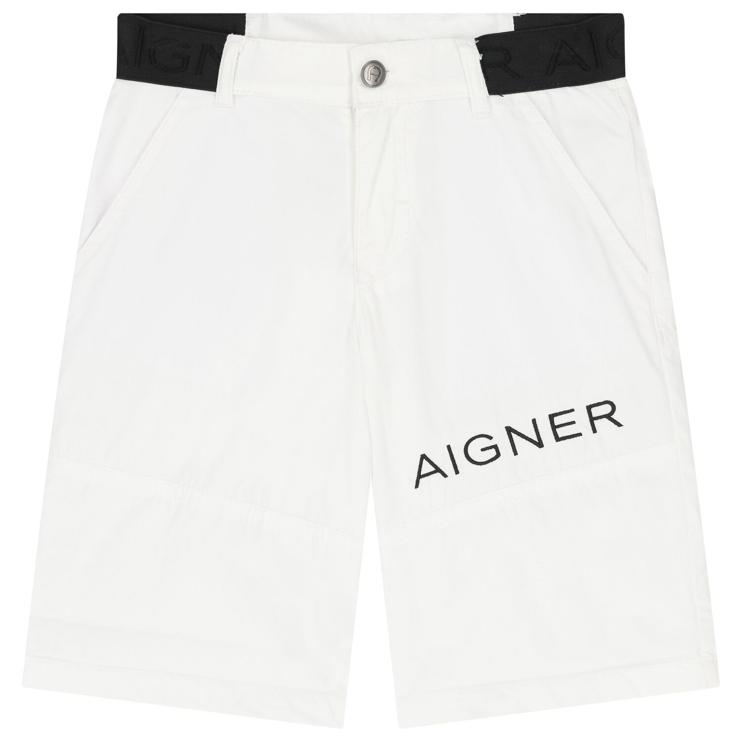 Boys White Logo Shorts, 1, hi-res image number null