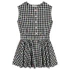 Girls Black & White Gingham Dress, 1, hi-res