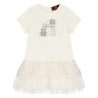 Younger Girls Ivory Bag Dress, 1, hi-res