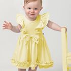 Baby Girls Yellow Ruffle Dress, 3, hi-res