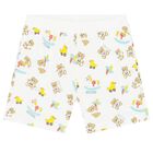 Ivory Teddy Bear Logo Shorts Set, 2, hi-res