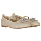 Girls Gold Embellished Shoes, 2, hi-res