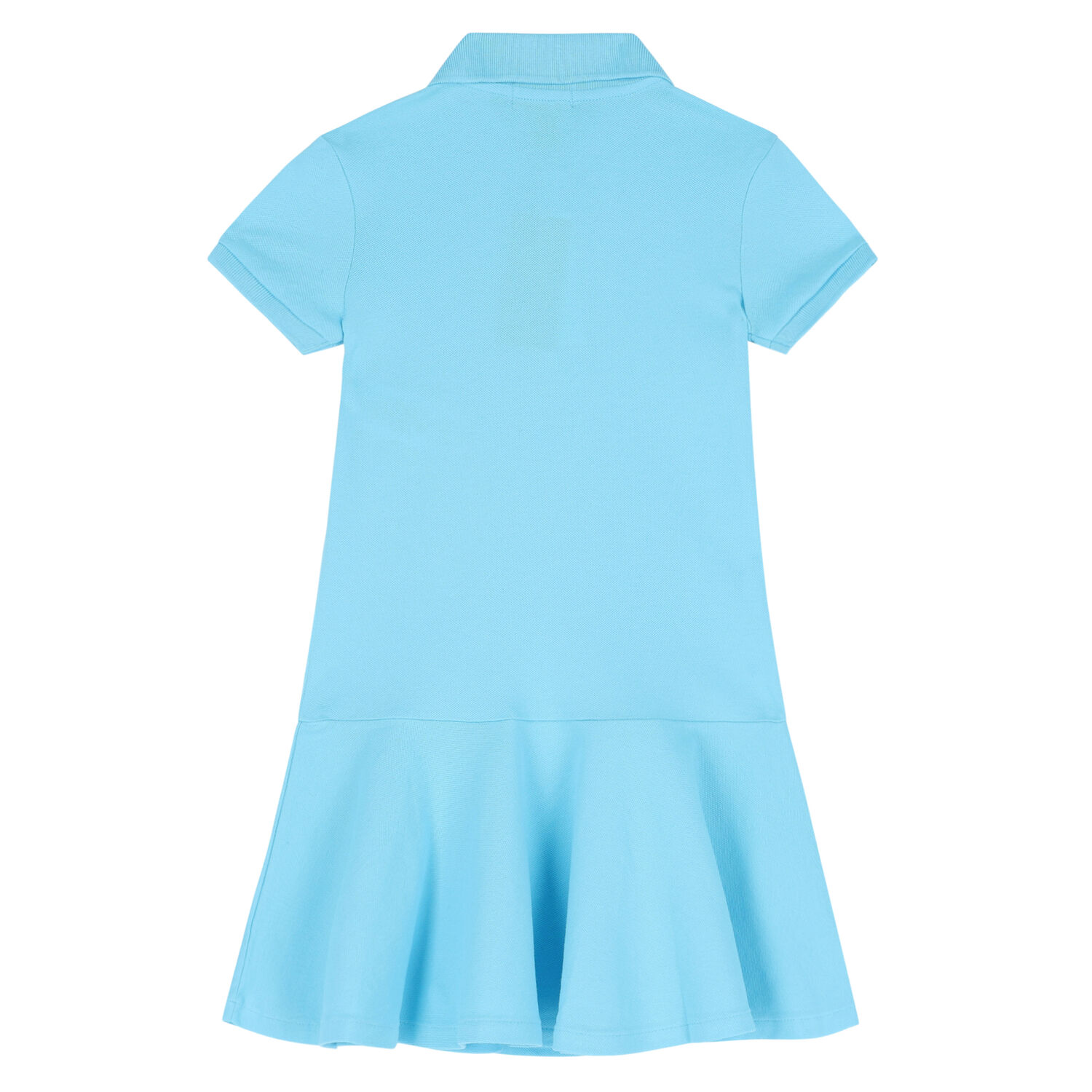 Girls Blue Logo Polo Dress, 2, hi-res