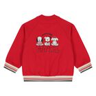 Younger Boys Red, Grey & Beige Puppy Tracksuit Set ( 3 Piece ), 1, hi-res