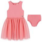 Younger Girls Pink Dress Set, 1, hi-res