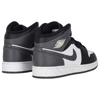 Black, White & Grey Air Jordan 1 Mid Trainers