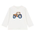 Younger Boys Ivory, Yellow & Navy Blue Teddy Bear Tracksuit Set (3 Piece), 1, hi-res