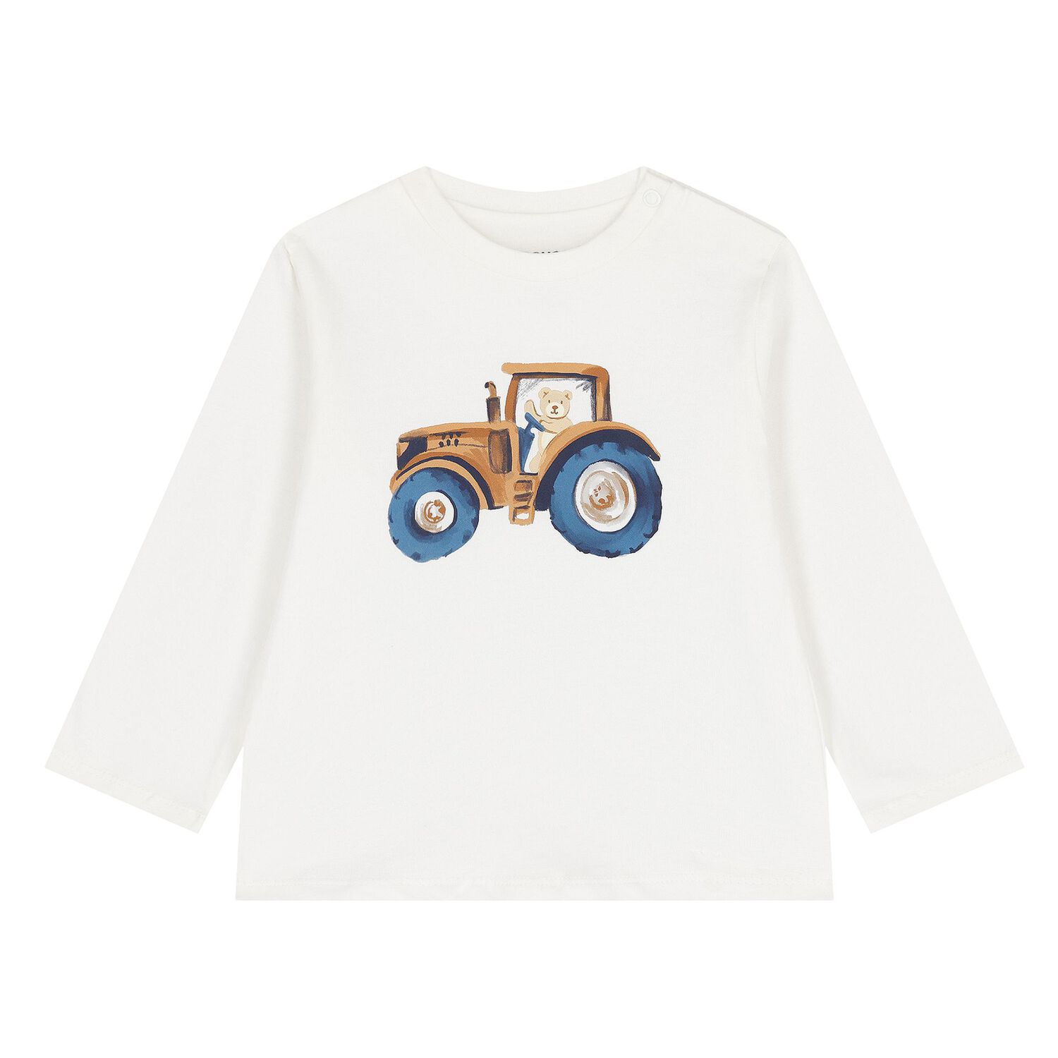 Younger Boys Ivory, Yellow & Navy Blue Teddy Bear Tracksuit Set (3 Piece), 1, hi-res