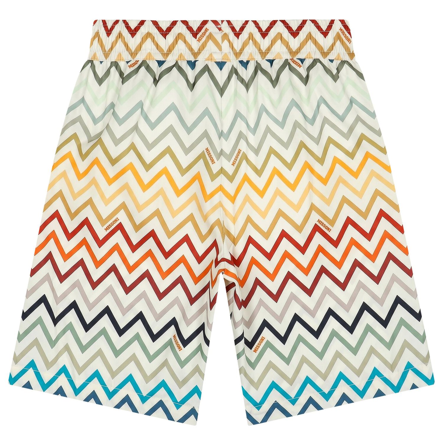 Boys Multi-Coloured Zig Zag Swim Shorts, 1, hi-res