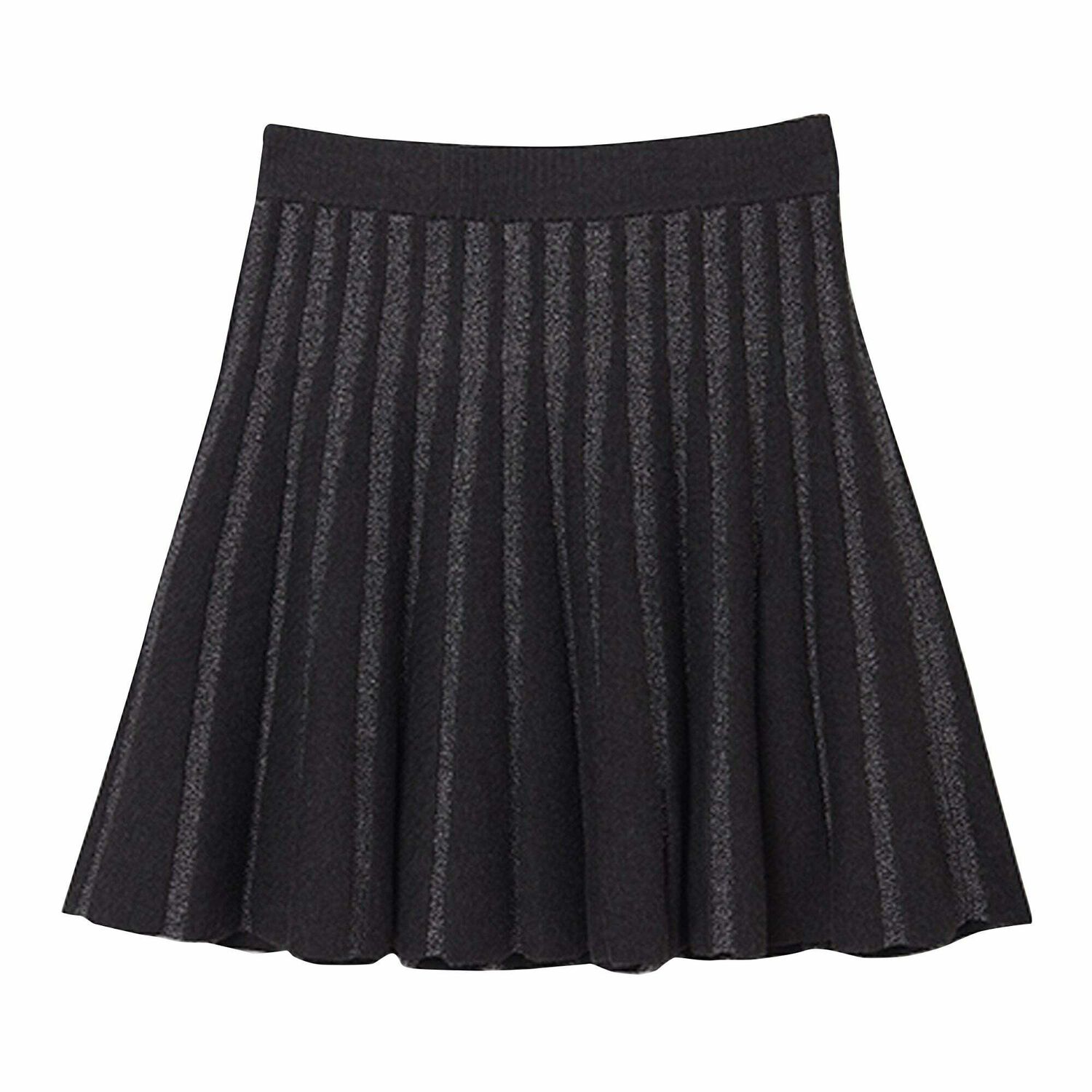 Girl Grey & Silver Knitted Skirt, 1, hi-res image number null