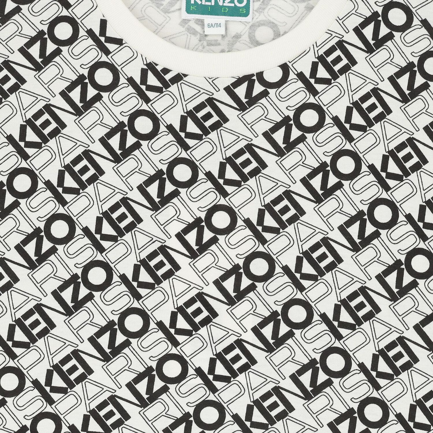 Boys Ivory & Black Logo T-Shirt, 1, hi-res