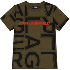 Boys Green Logo T-Shirt, 1, hi-res