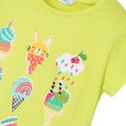 Girl Green Cotton Printed T-Shirt, 1, hi-res