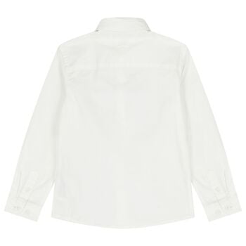 Boys White Logo Shirt