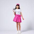 Girls Pink Logo Shorts, 1, hi-res