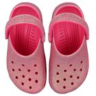 Girls Pink Iridescent Glitter Classic Clogs Sandals, 2, hi-res