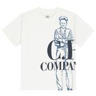 Boys White Logo T-Shirt, 1, hi-res