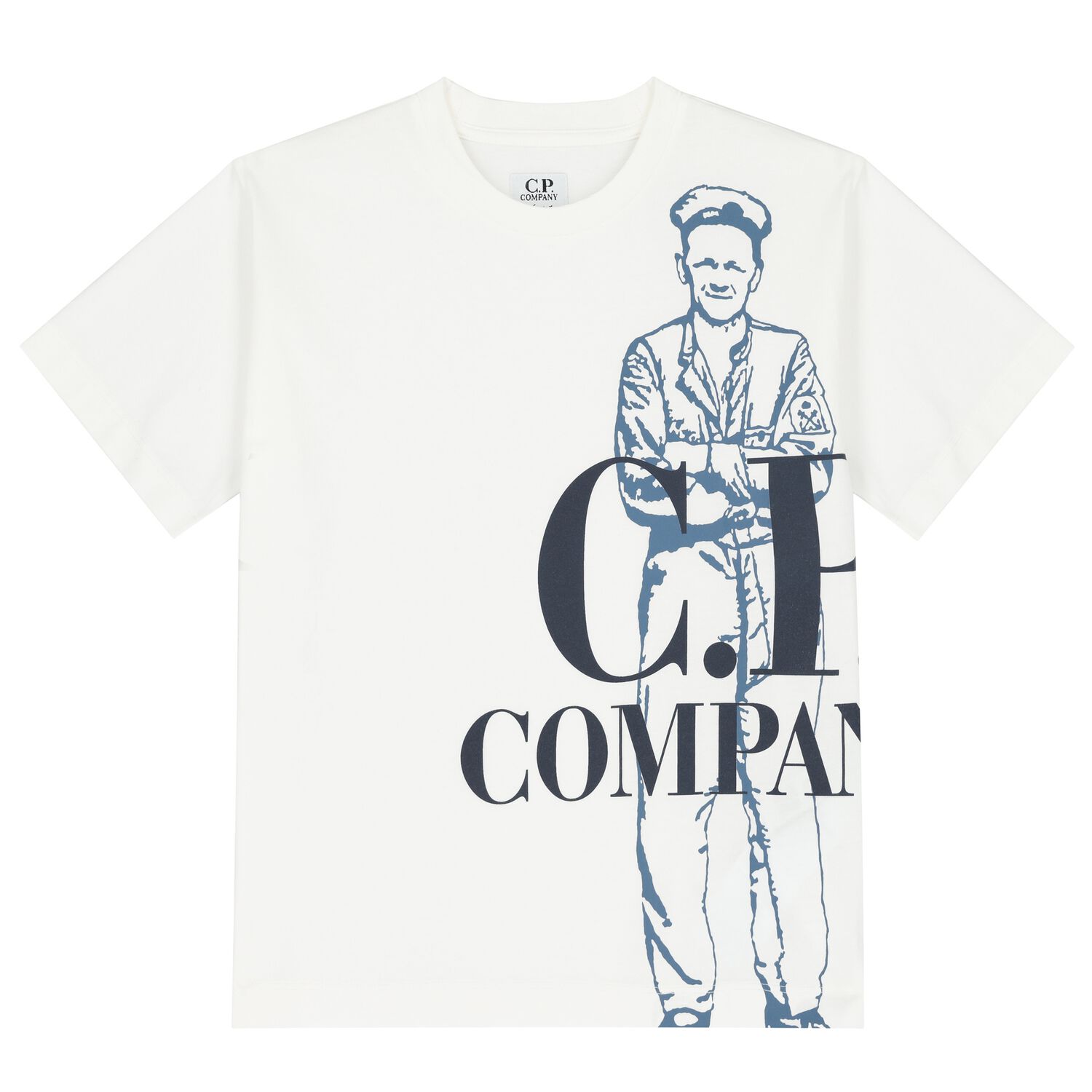 Boys White Logo T-Shirt, 1, hi-res