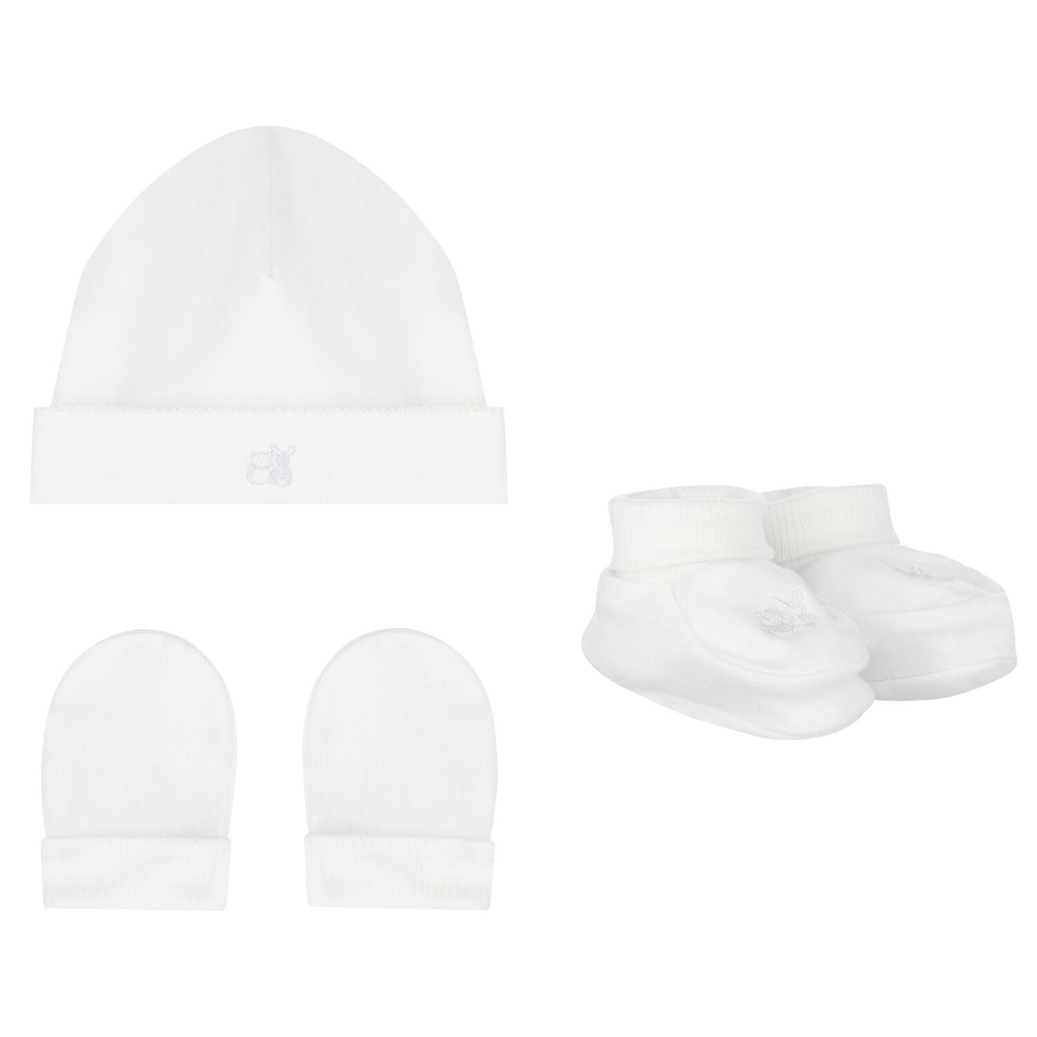 White Hat & Booties Baby Gift Set, 1, hi-res image number null
