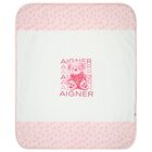 Baby Girls White & Pink Teddy Bear Logo Blanket , 3, hi-res