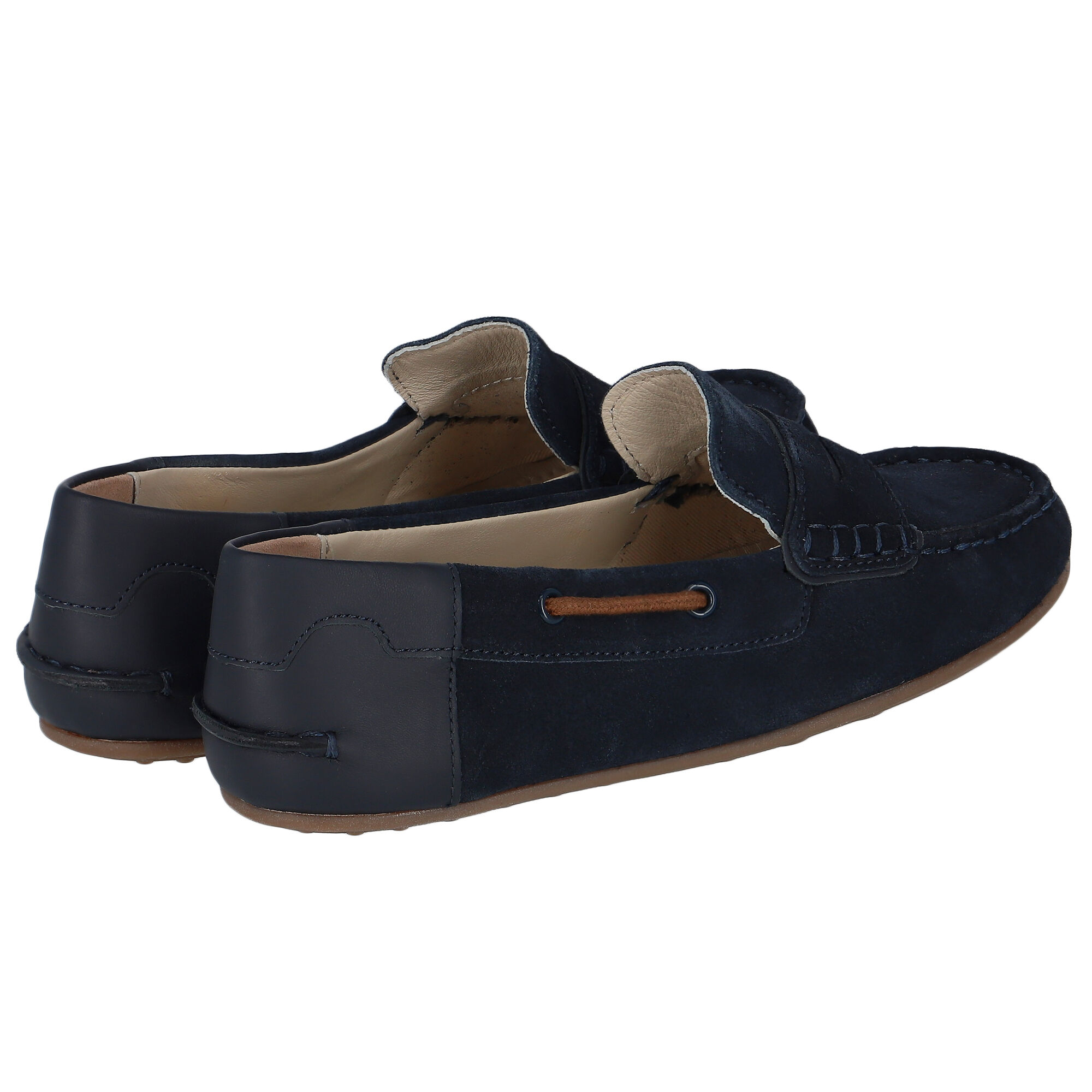 Boys suede loafer top