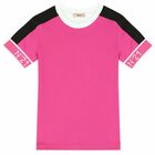 Girls Pink & White T-shirt, 1, hi-res