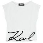 Girls Mini Me White Logo T-Shirt, 1, hi-res