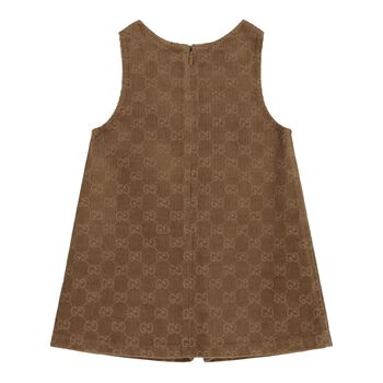 Baby Brown GG Logo Corduroy Dress 
