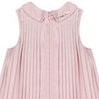 Younger Girls Pink Pleated Dress, 1, hi-res
